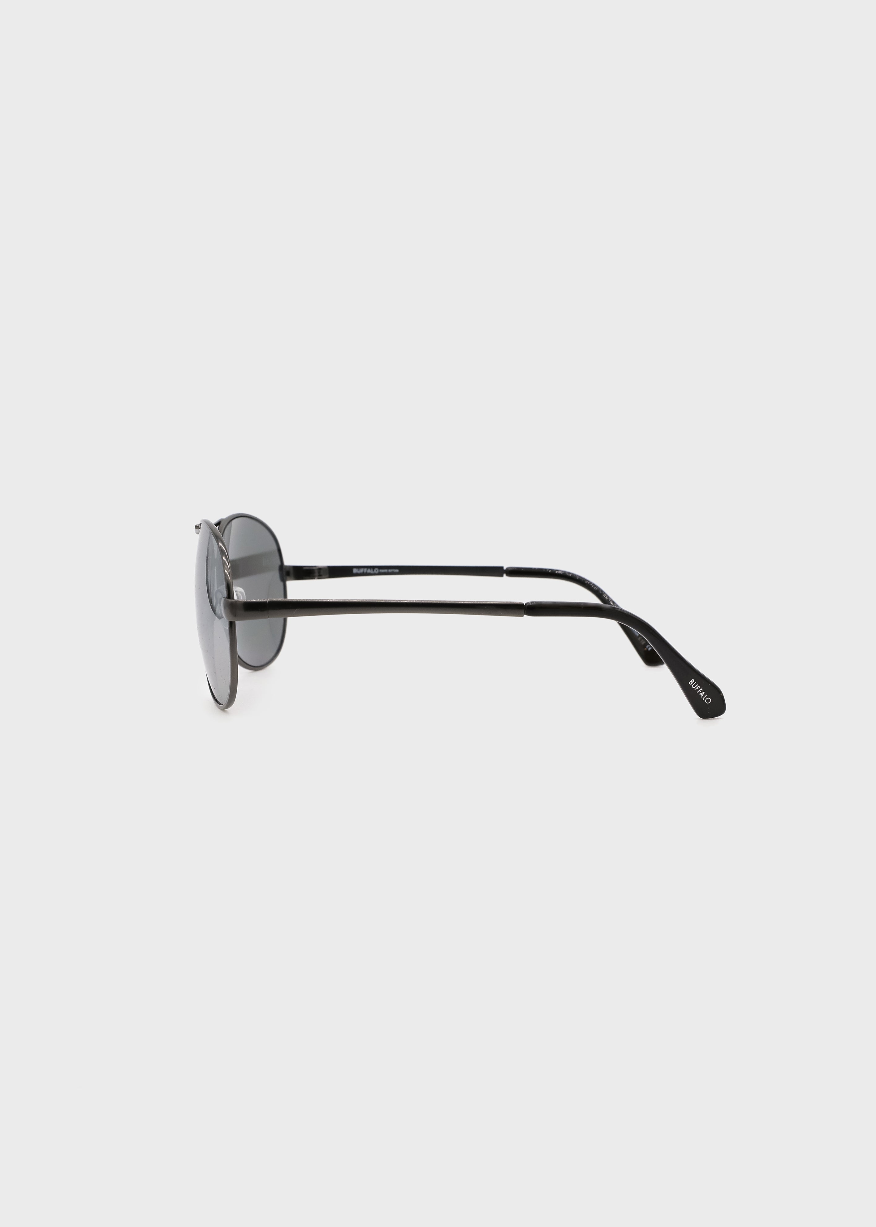 Buffalo David Bitton Aviator Sunglasses With Light Silver Flash Lens