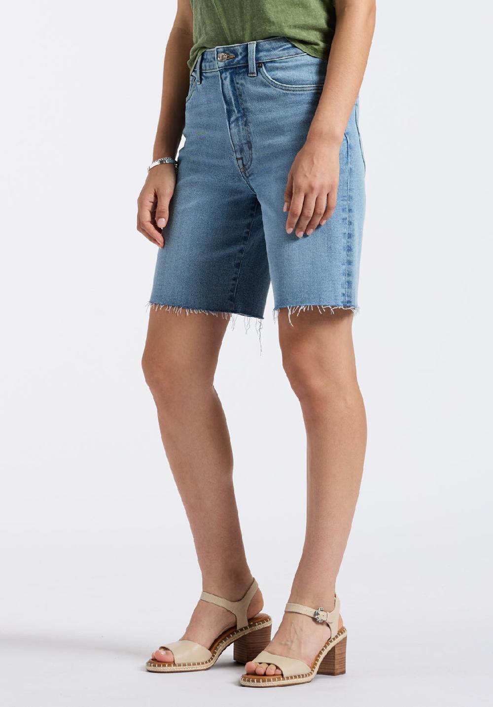 Buffalo David Bitton Bermuda Taille Haute Pour Femme Bambi Bleu Vintage