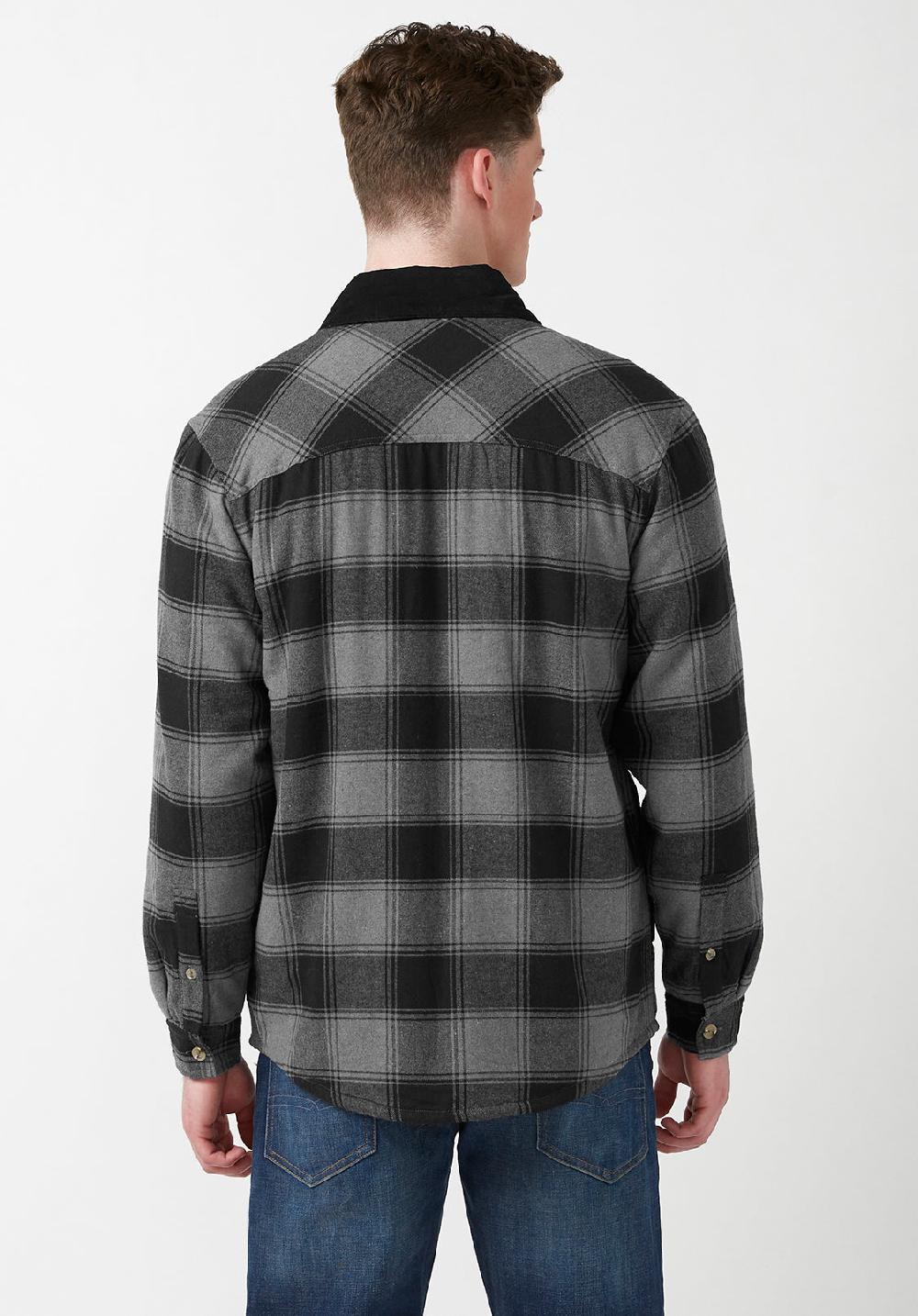 Buffalo David Bitton Seveno Grey Plaid Shacket