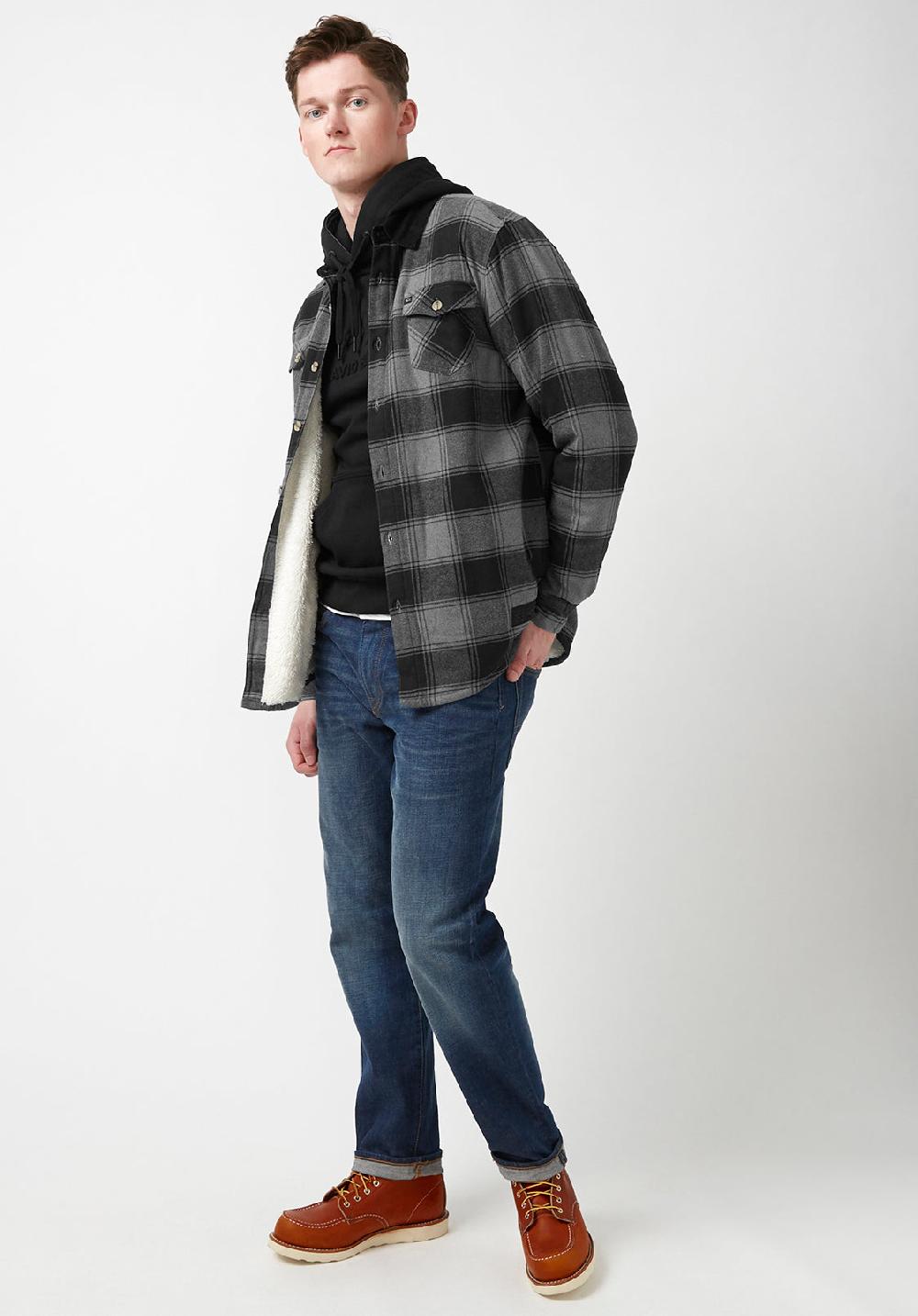 Buffalo David Bitton Seveno Grey Plaid Shacket