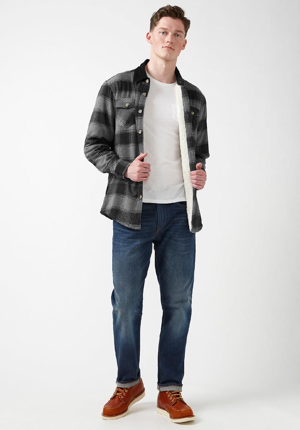 Buffalo David Bitton Seveno Grey Plaid Shacket