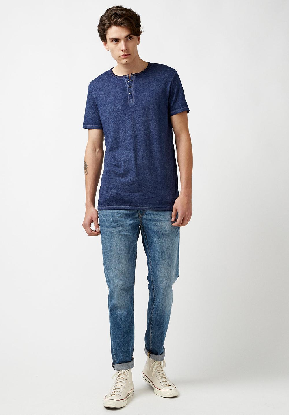 Buffalo David Bitton T-SHIRT HENLEY KASUM - BM21411