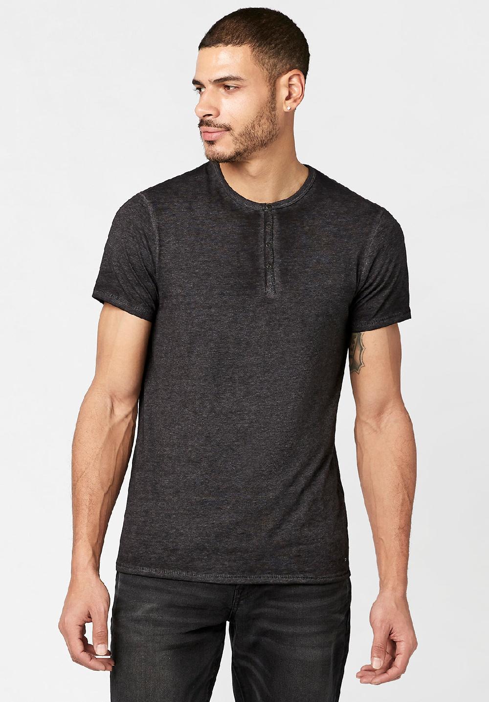 buffalo david bitton T-SHIRT HENLEY KASUM - BM21411