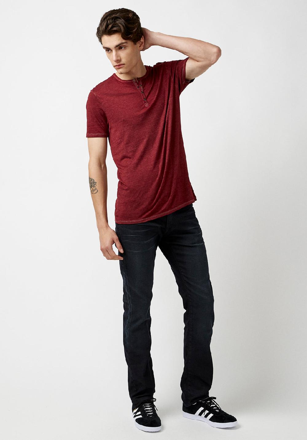 Buffalo David Bitton T-SHIRT HENLEY KASUM - BM21411
