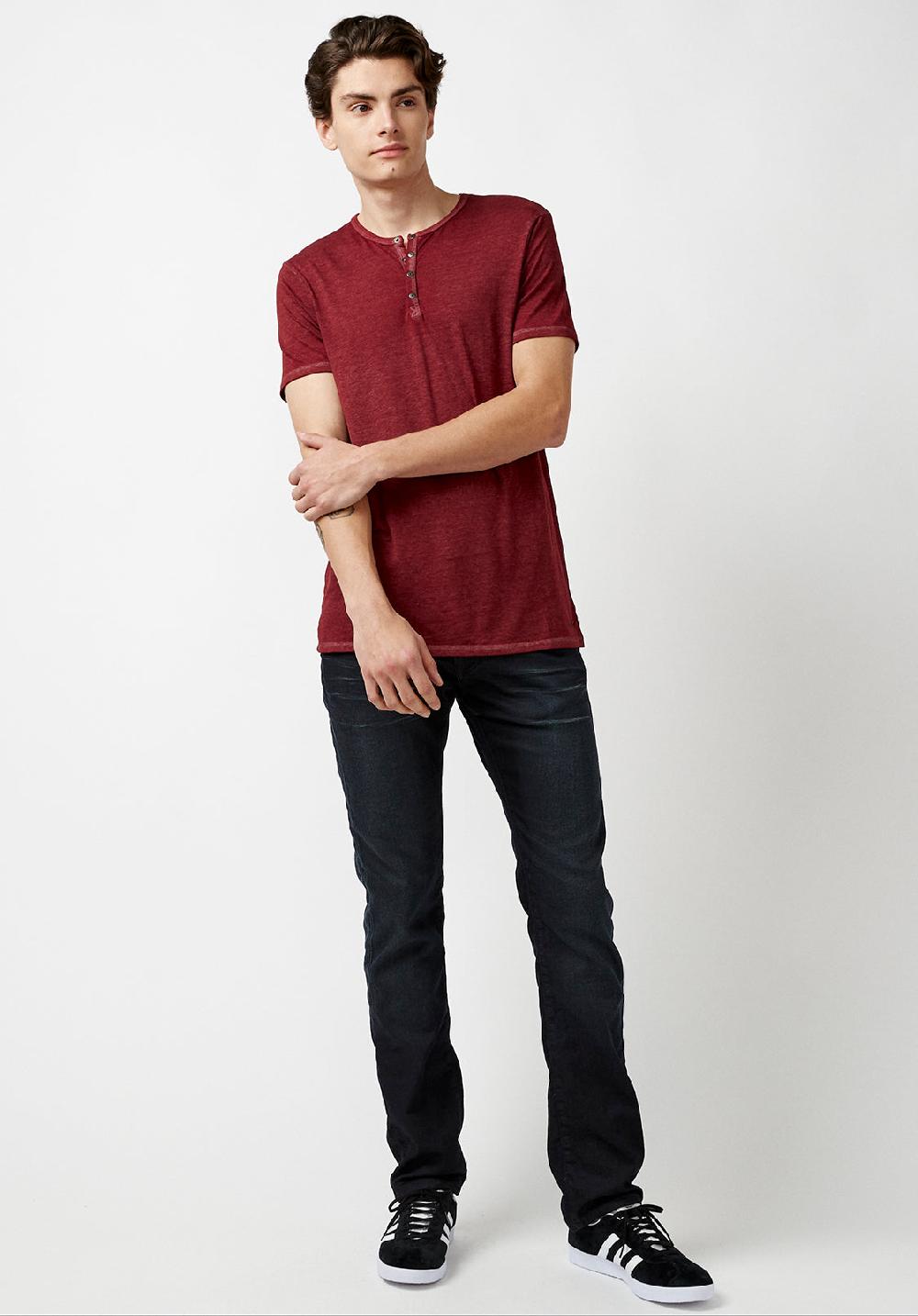 Buffalo David Bitton T-SHIRT HENLEY KASUM - BM21411