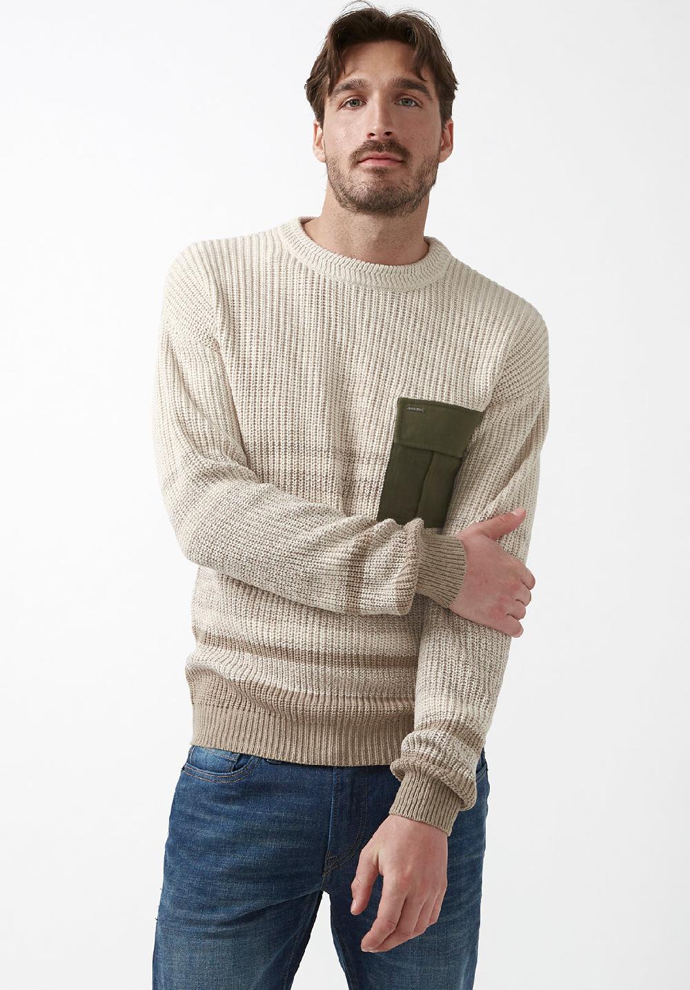 Buffalo David Bitton Walima Beige Men’s Sweater