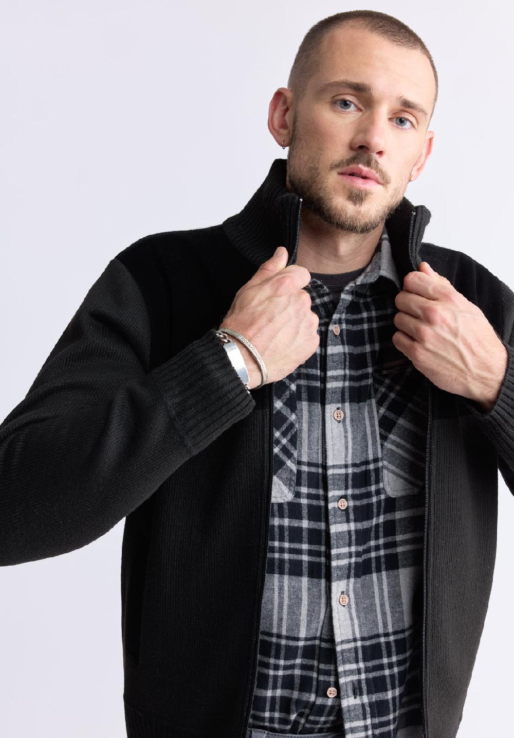 Buffalo David Bitton Whatchman Black Men's Sweater