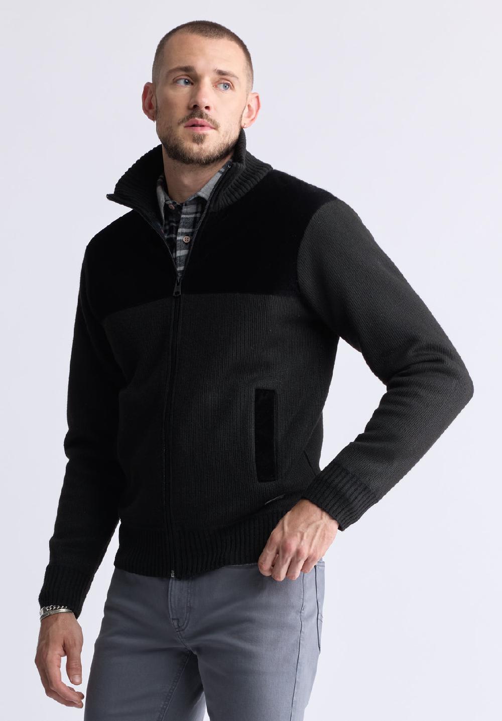 Buffalo David Bitton Whatchman Black Men's Sweater