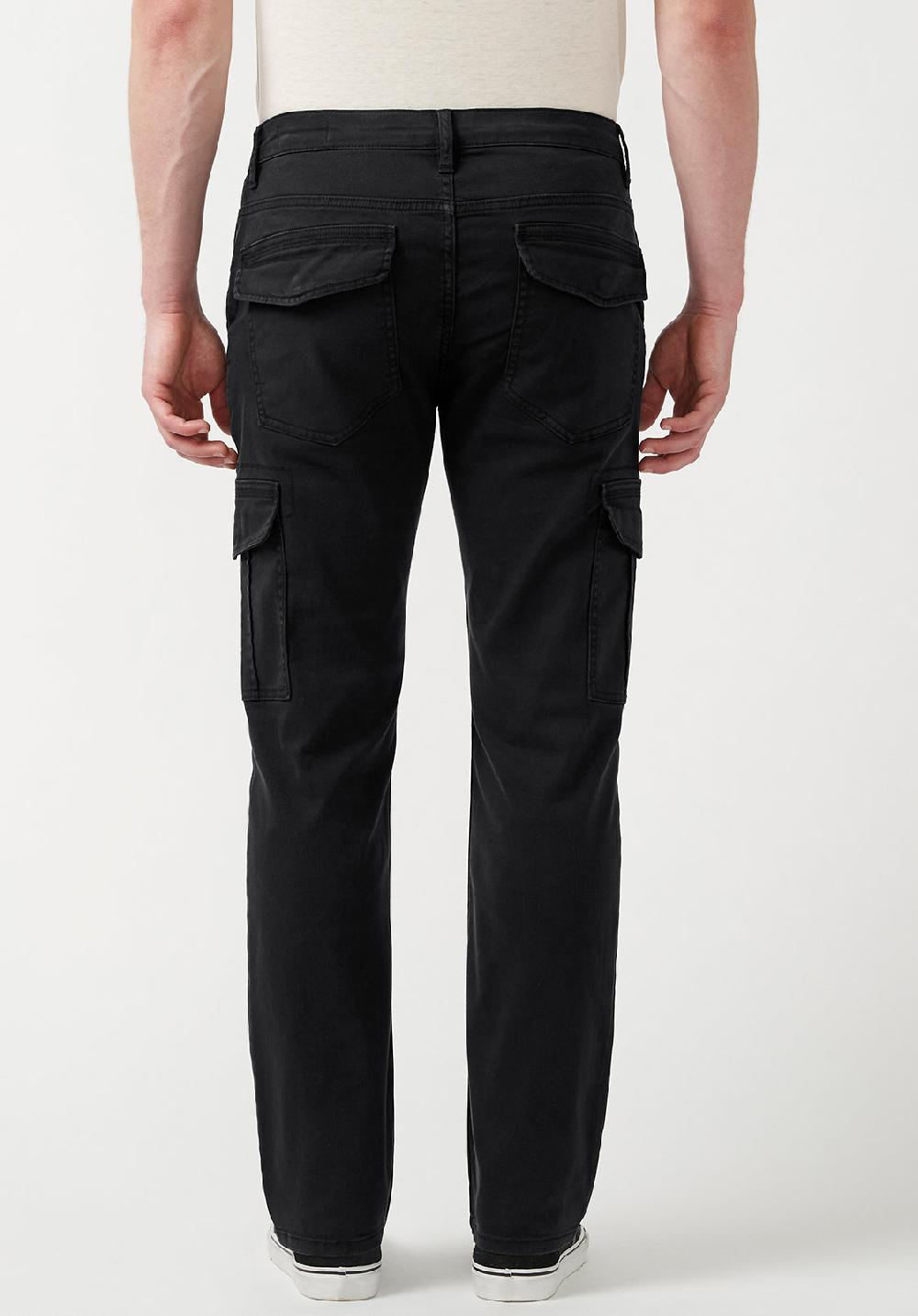 Buffalo David Bitton Cargo Joe Black Men's Straight Leg Pants