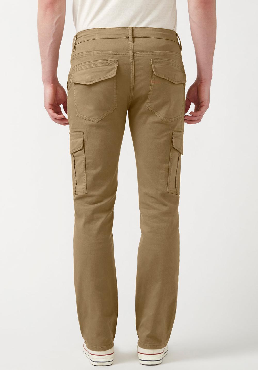 Buffalo David Bitton Cargo Joe Dark Beige Men's Straight Leg Pants