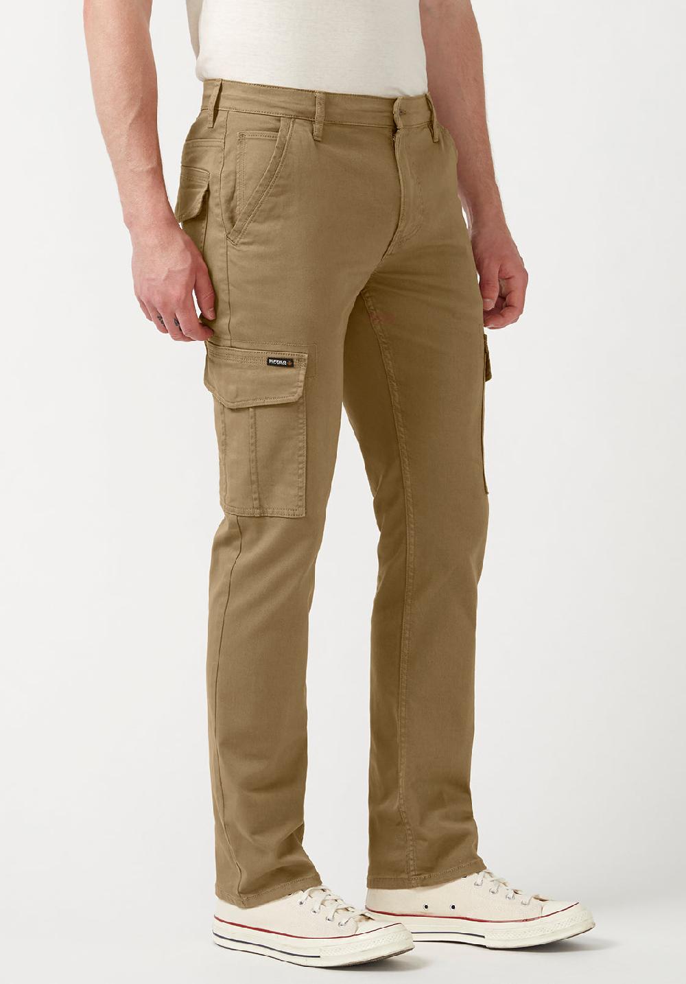 Buffalo David Bitton Cargo Joe Dark Beige Men's Straight Leg Pants