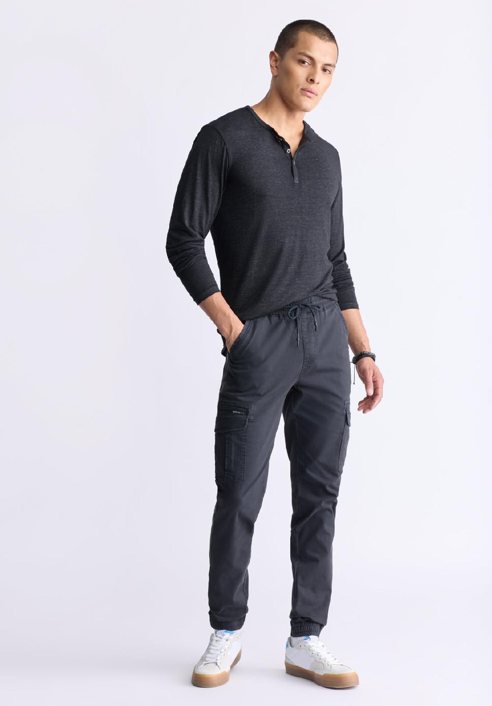 Buffalo David Bitton Cargo Tom Black Men's Jogger Pants