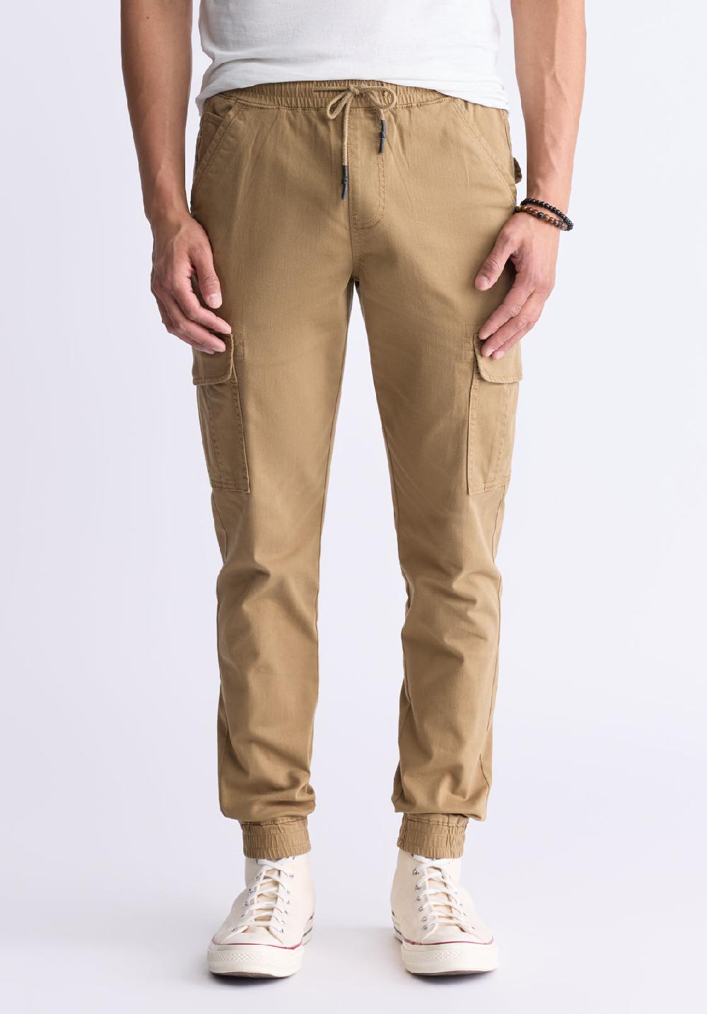 buffalo david bitton Cargo Tom Dark Beige Men's Jogger Pants