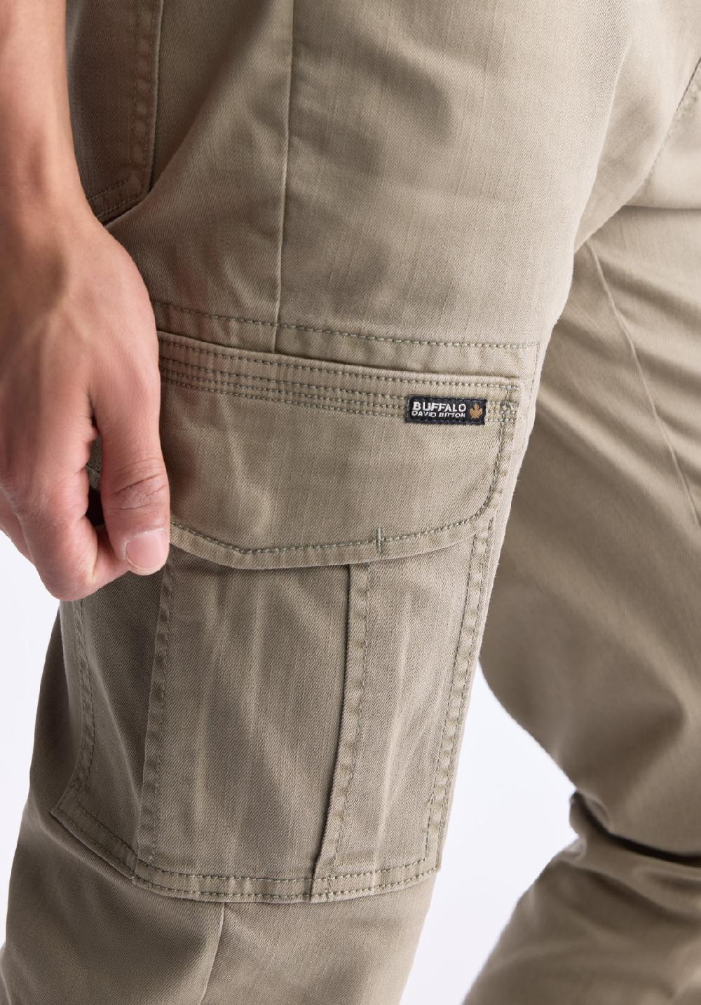 Buffalo David Bitton Cargo Tom Olive Green Men's Jogger Pants