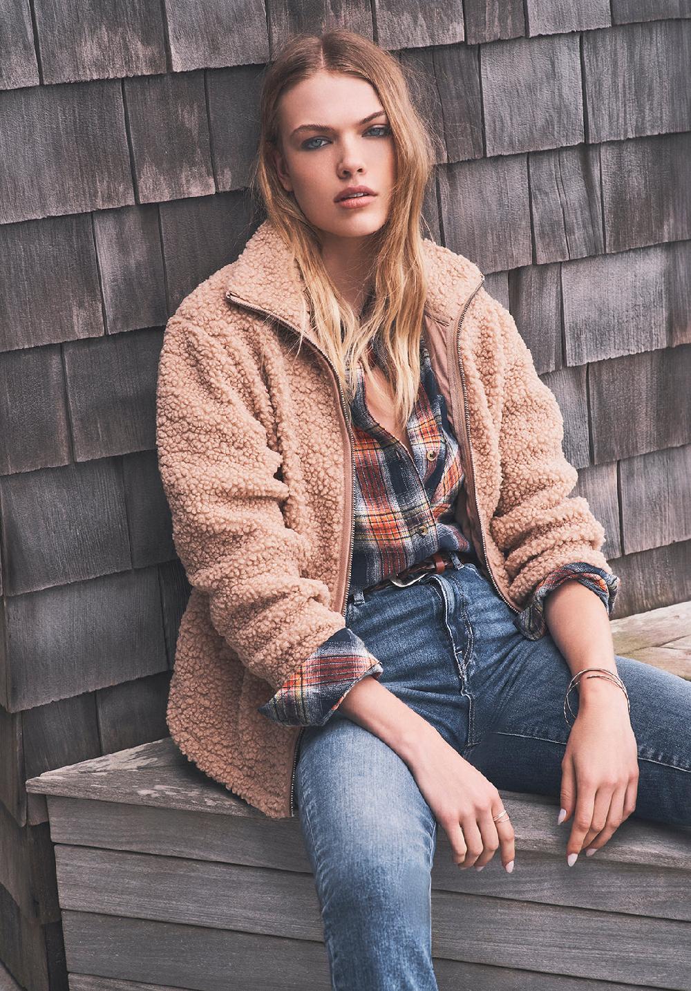 Buffalo David Bitton Caterina Women's Full Zip Jacket In Vintage Caramel