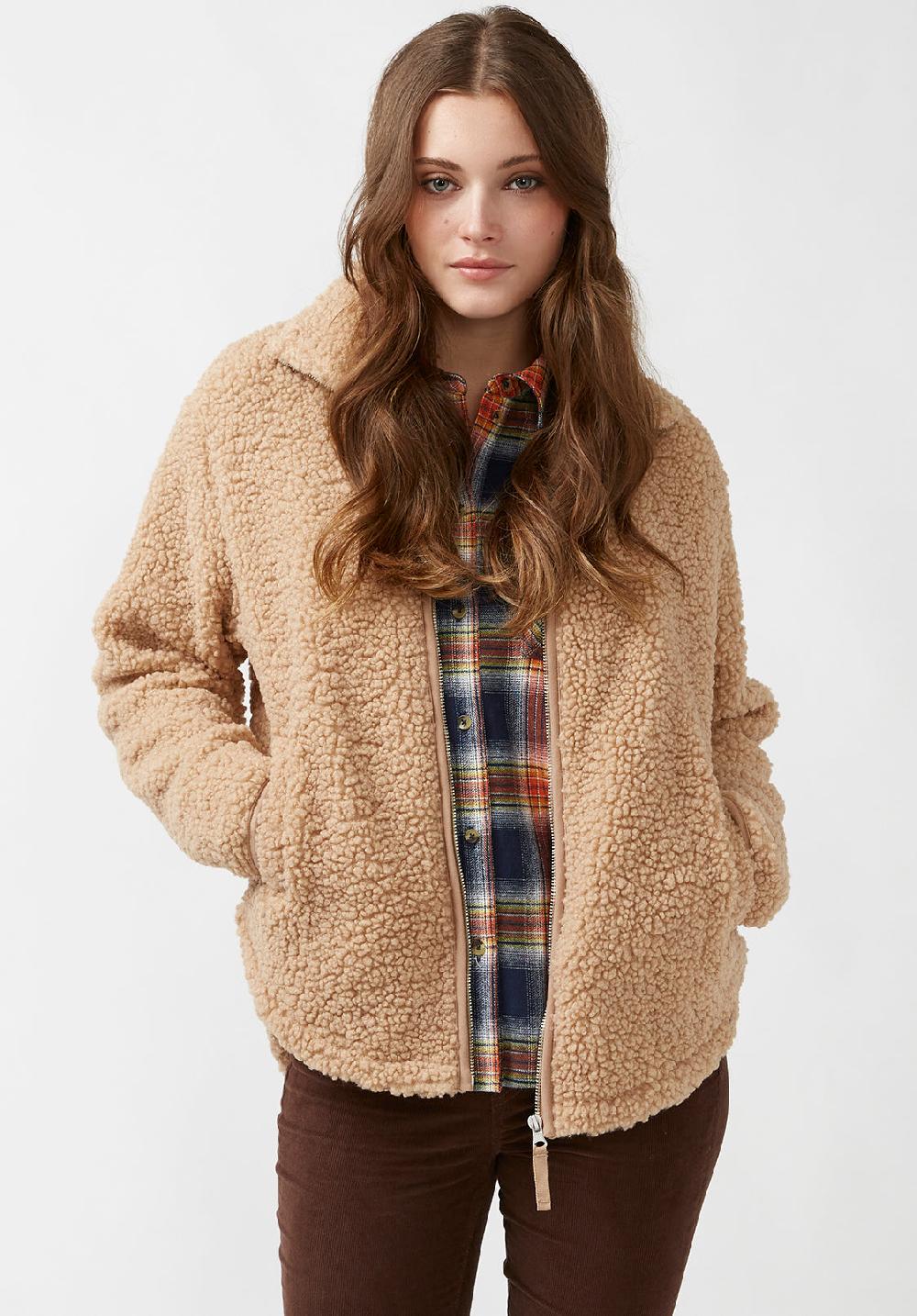 Buffalo David Bitton Caterina Women's Full Zip Jacket In Vintage Caramel