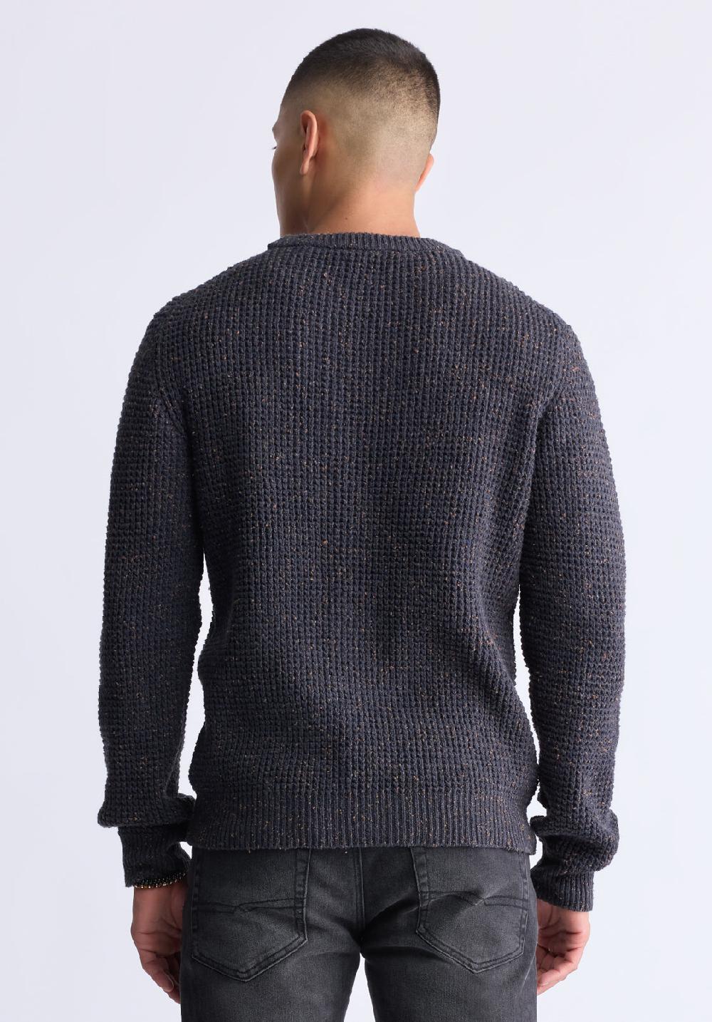 Buffalo David Bitton Chandail à Manches Longues Chiné Wonder Pour Hommes Brun - BM24464