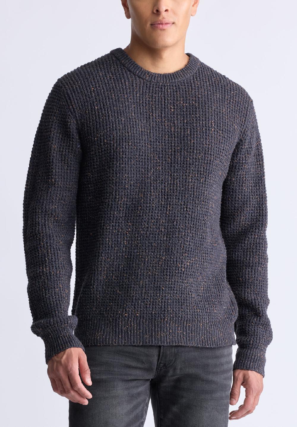 buffalo david bitton Chandail à manches longues chiné Wonder pour hommes brun - BM24464