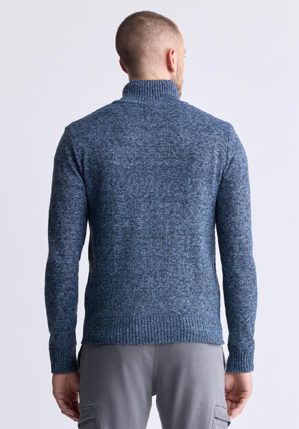 Buffalo David Bitton Chandail à Manches Longues En Maille Torsadée Watcher Pour Hommes Col