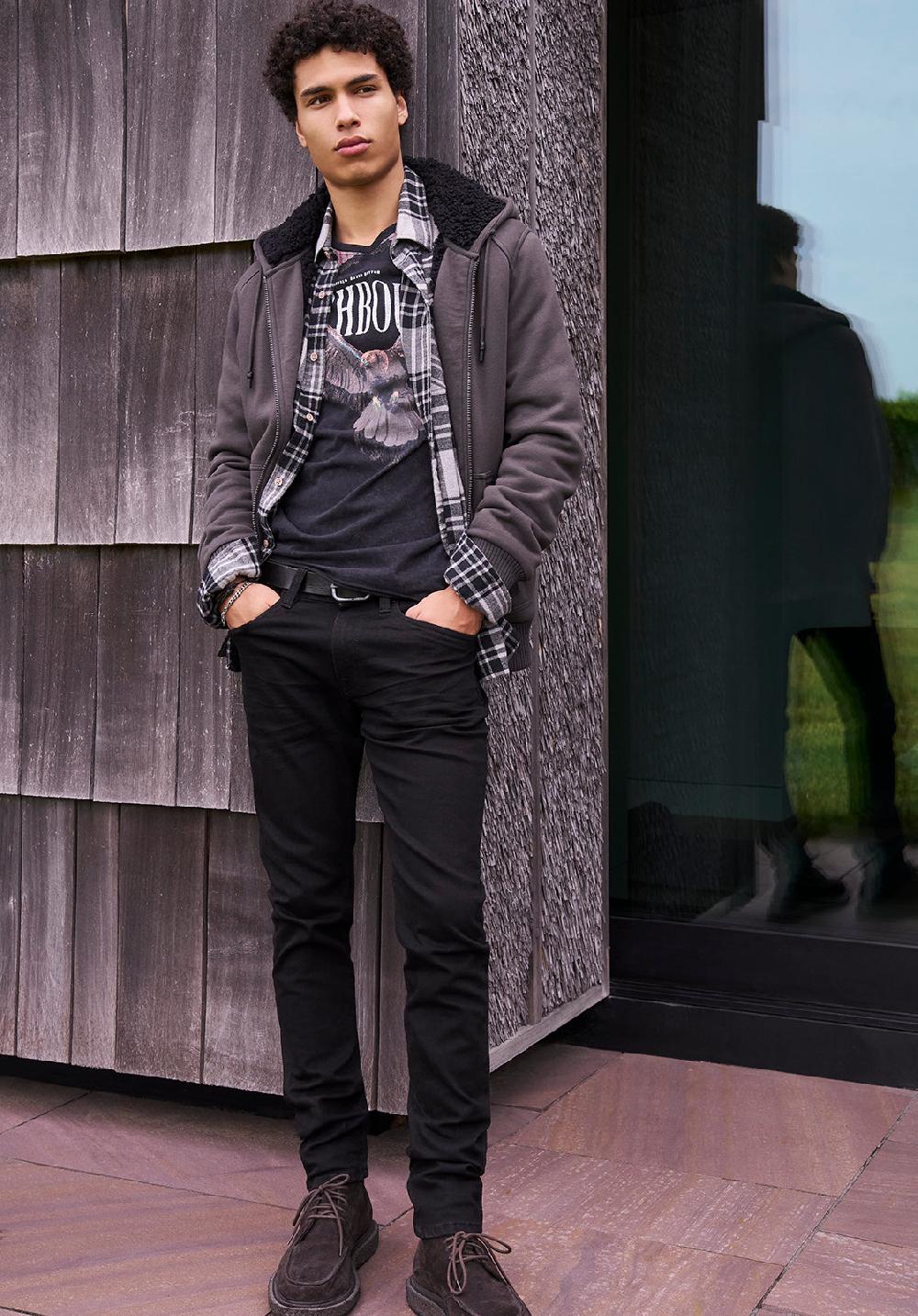 Buffalo David Bitton Chemise à Carreaux Classique Sinato Pour Hommes Gris - BM24449