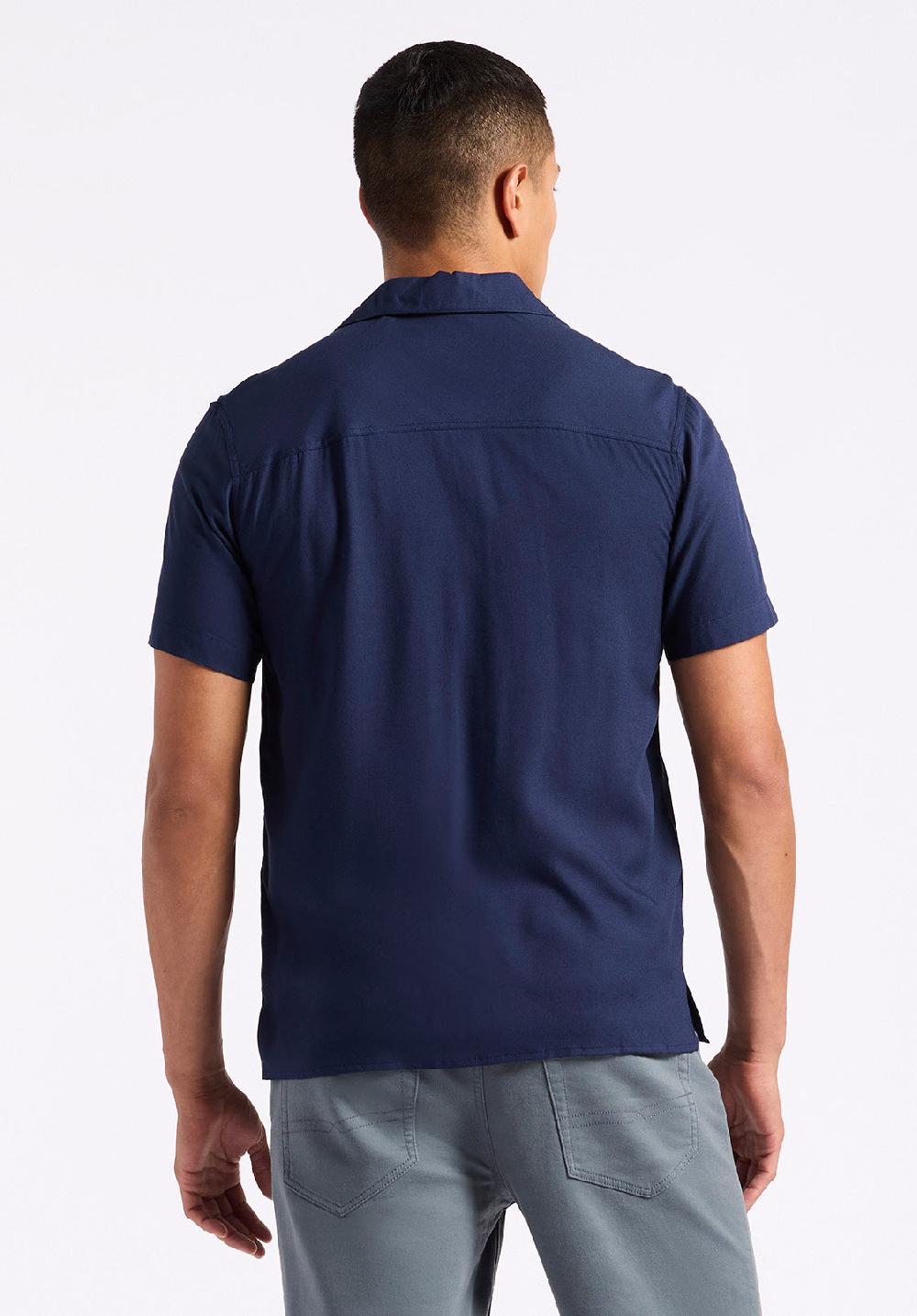 Buffalo David Bitton Chemise Ajustée à Manches Courtes Boutonnée Pour Homme Sirilo Marine
