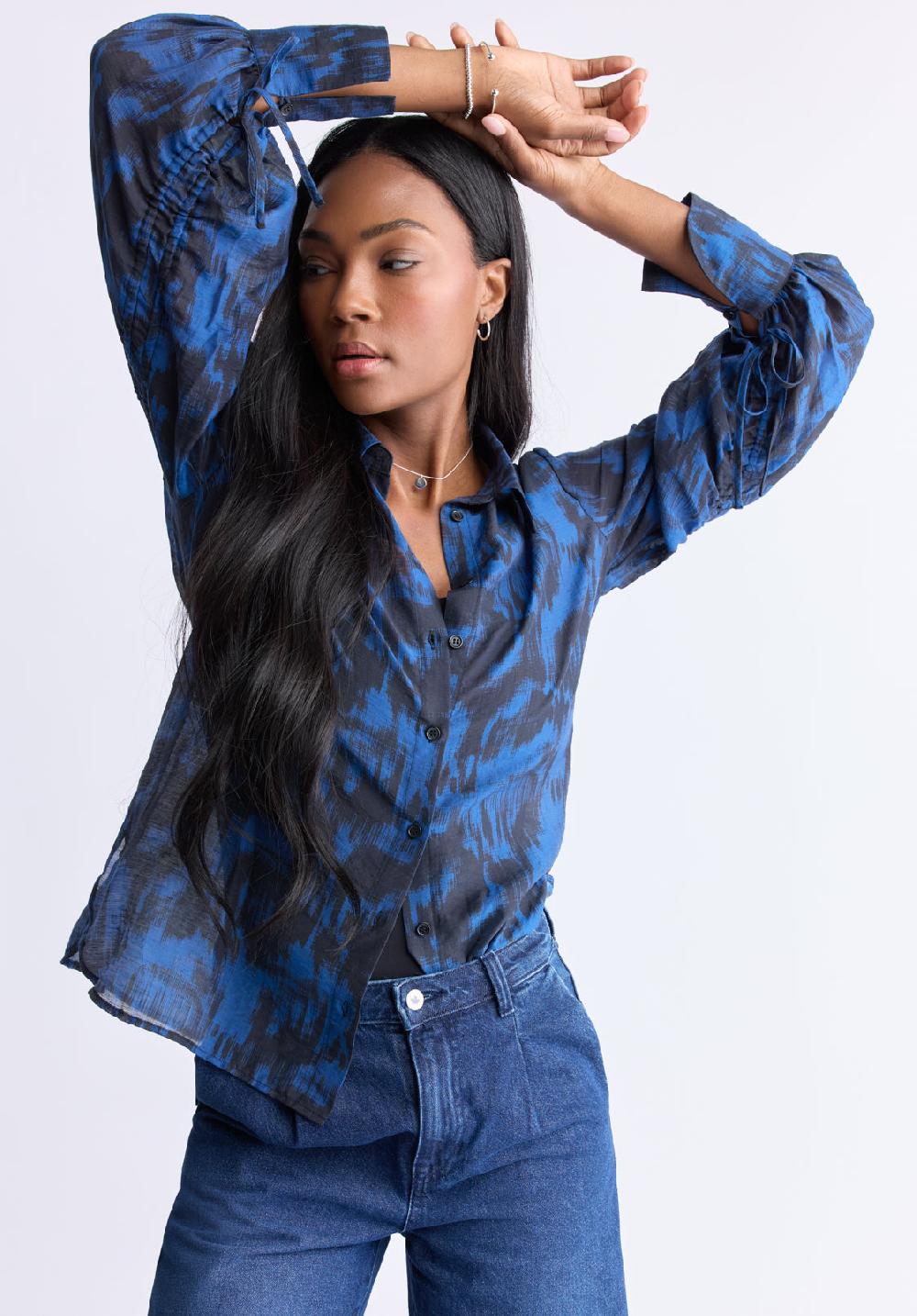 Buffalo David Bitton Chemisier à Imprimé Abstrait Avec Fermeture Boutonnée Hayley Pour Femm