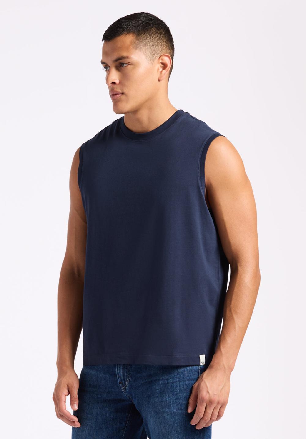 Buffalo David Bitton Débardeur En Jersey Coupe Décontractée à Col Rond Pour Homme Kingster Bleu Minuit