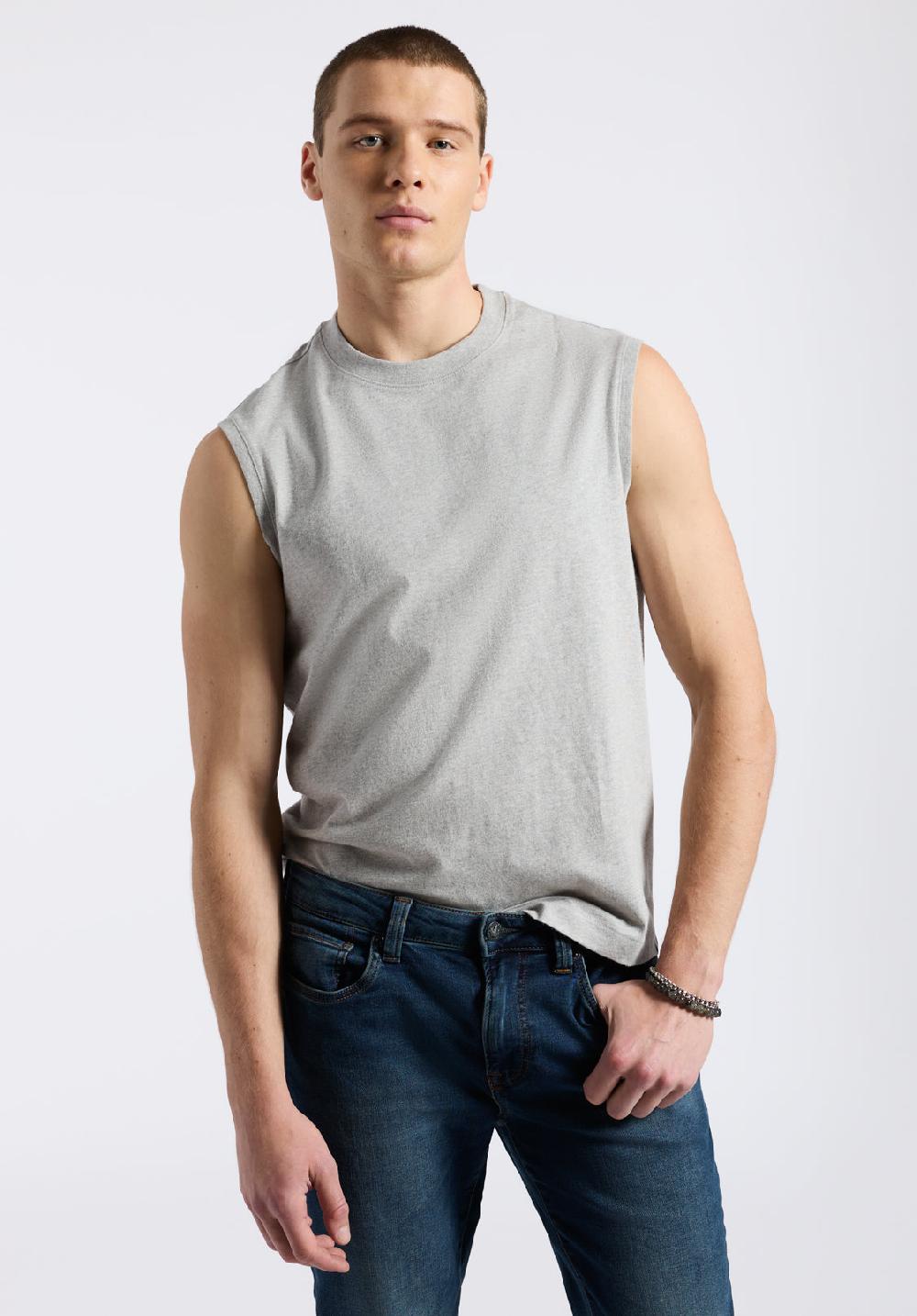 Buffalo David Bitton Débardeur En Jersey Coupe Décontractée à Col Rond Pour Homme Kingster Gris Chiné