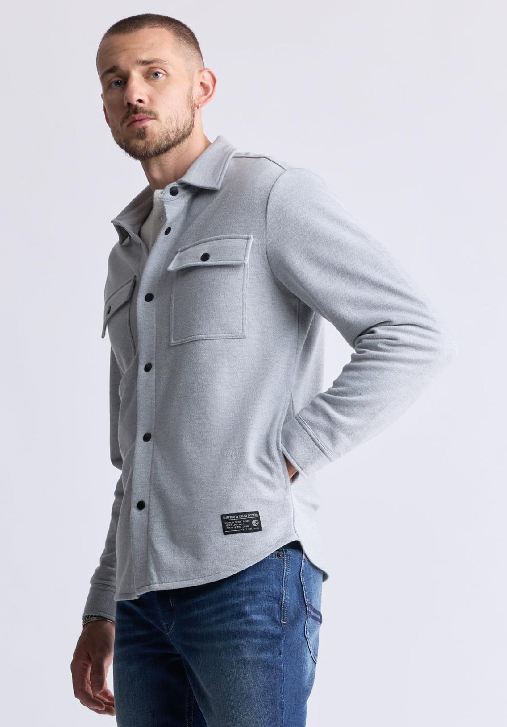 Buffalo David Bitton Fabion Light Heather Grey Men's Shirt Jacket
