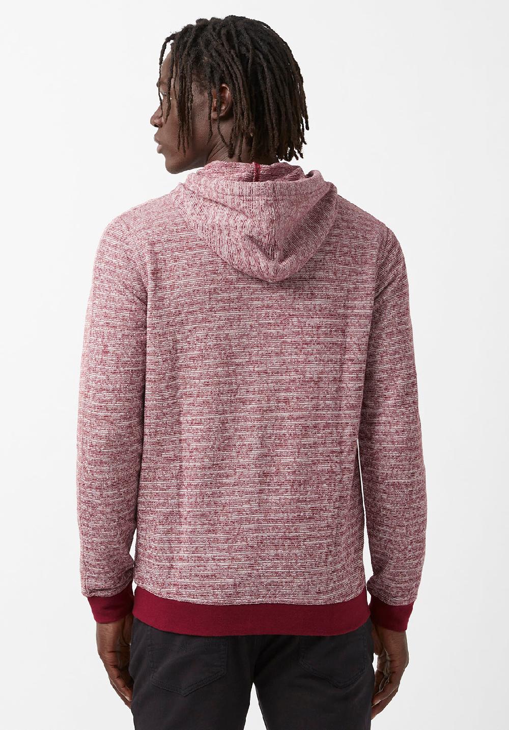 Buffalo David Bitton Fansa Men’s Full-zip Hoodie Sweatshirt In Dark Red