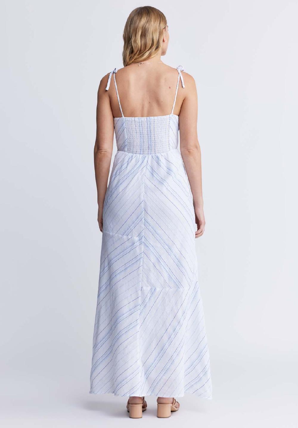 Buffalo David Bitton Floriane Women’s Striped Maxi Dress In White