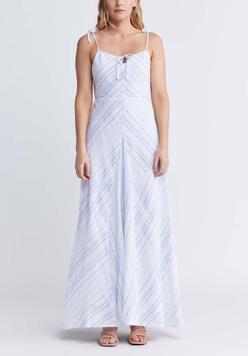 buffalo david bitton Floriane Women’s Striped Maxi Dress In White