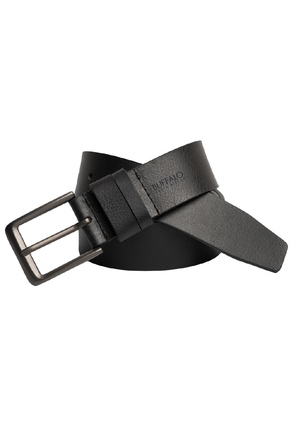 buffalo david bitton Full Grain Black Buffalo Leather Belt