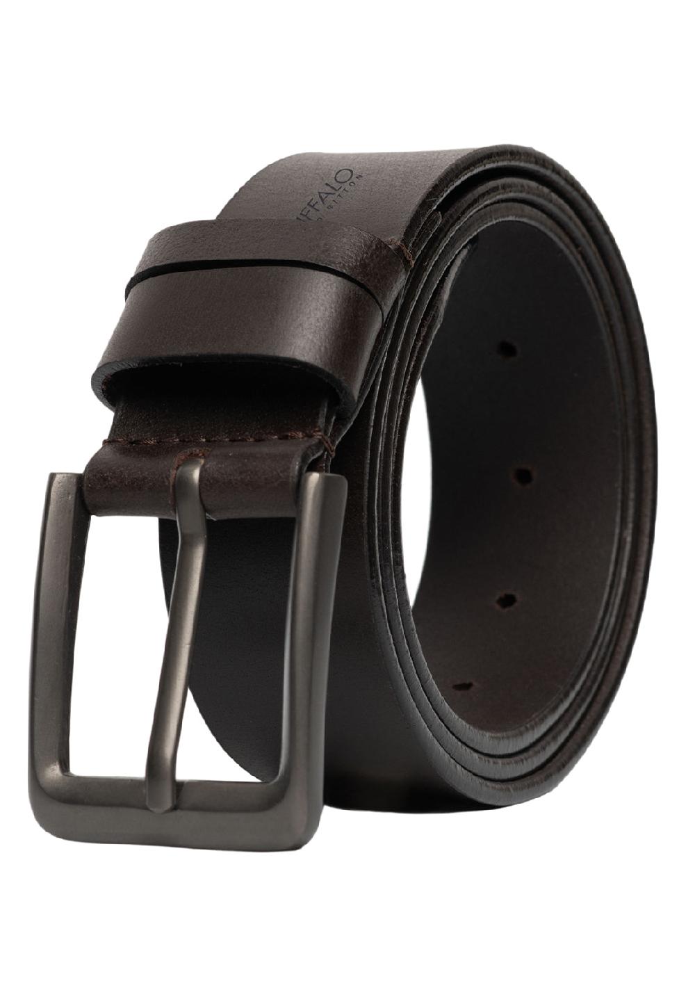 Buffalo David Bitton Full Grain Brown Buffalo Leather Belt