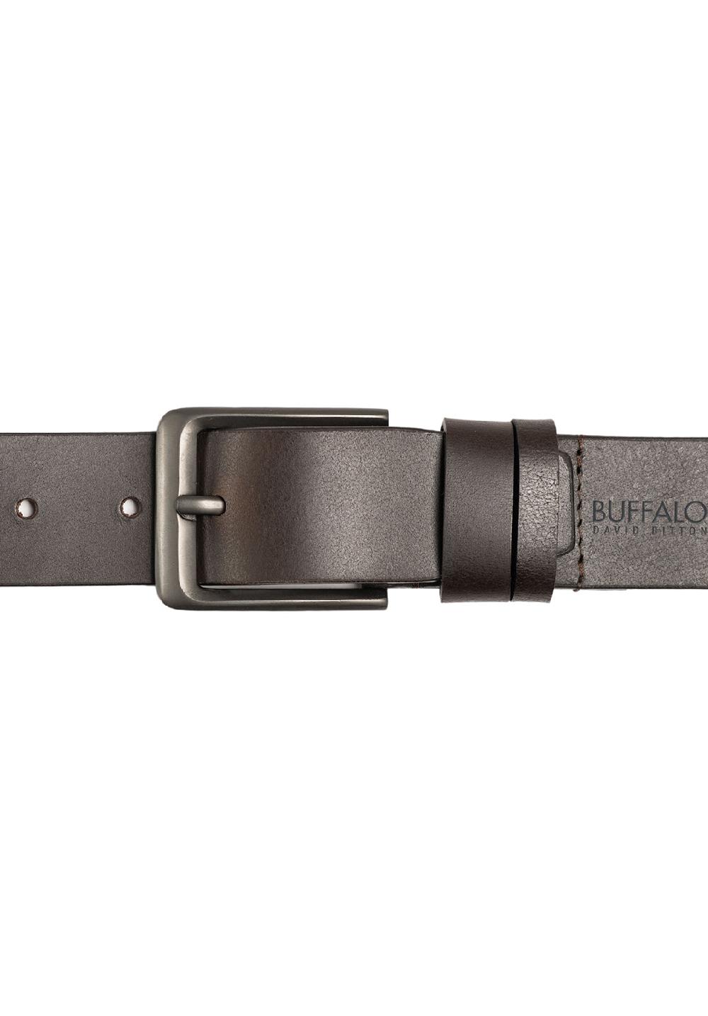 Buffalo David Bitton Full Grain Brown Buffalo Leather Belt