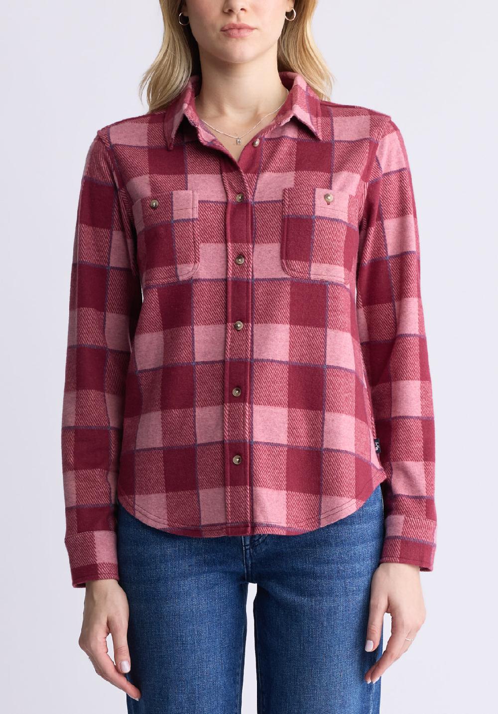 buffalo david bitton Georgie Women's Long-Sleeved Shirt Beaujolais Red