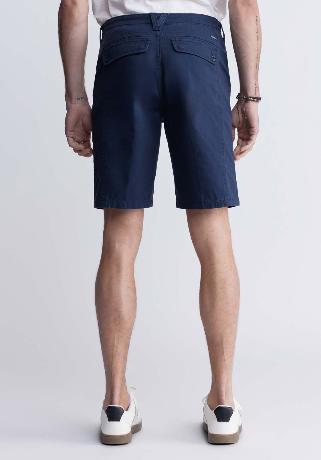 Buffalo David Bitton Hadrian Men's Flat Front Shorts In Midnight Blue