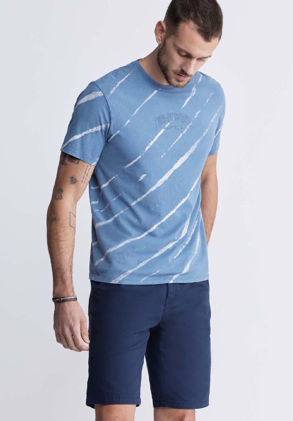 Buffalo David Bitton Hadrian Men's Flat Front Shorts In Midnight Blue