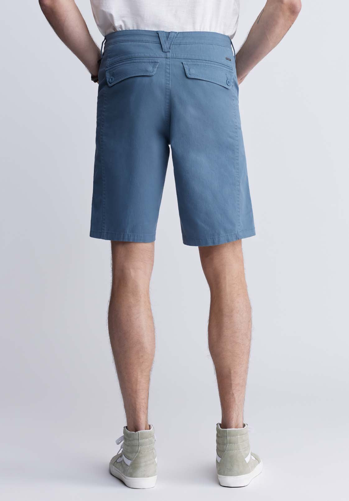 Buffalo David Bitton Hadrian Men's Flat Front Shorts In Mirage Blue