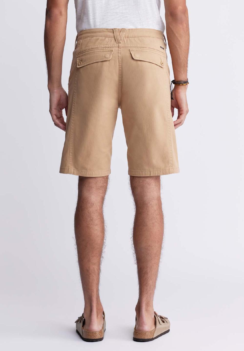 Buffalo David Bitton Hadrian Men's Flat Front Shorts In Tan