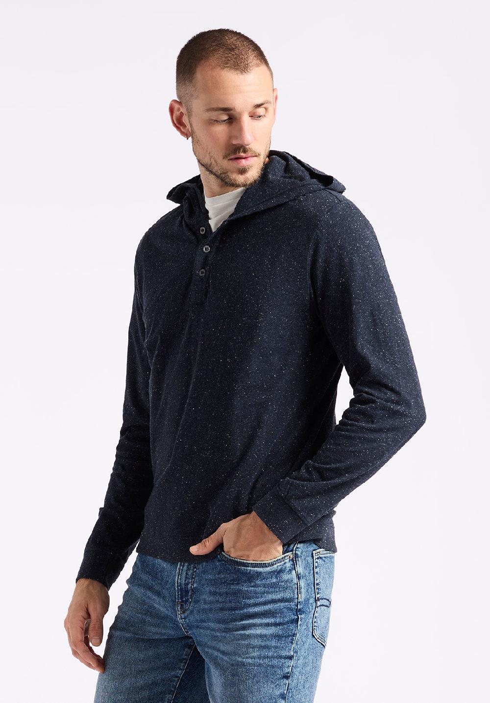 Buffalo David Bitton Haut à Capuche Style Henley Coupe Décontractée Pour Homme Kolder Baleine