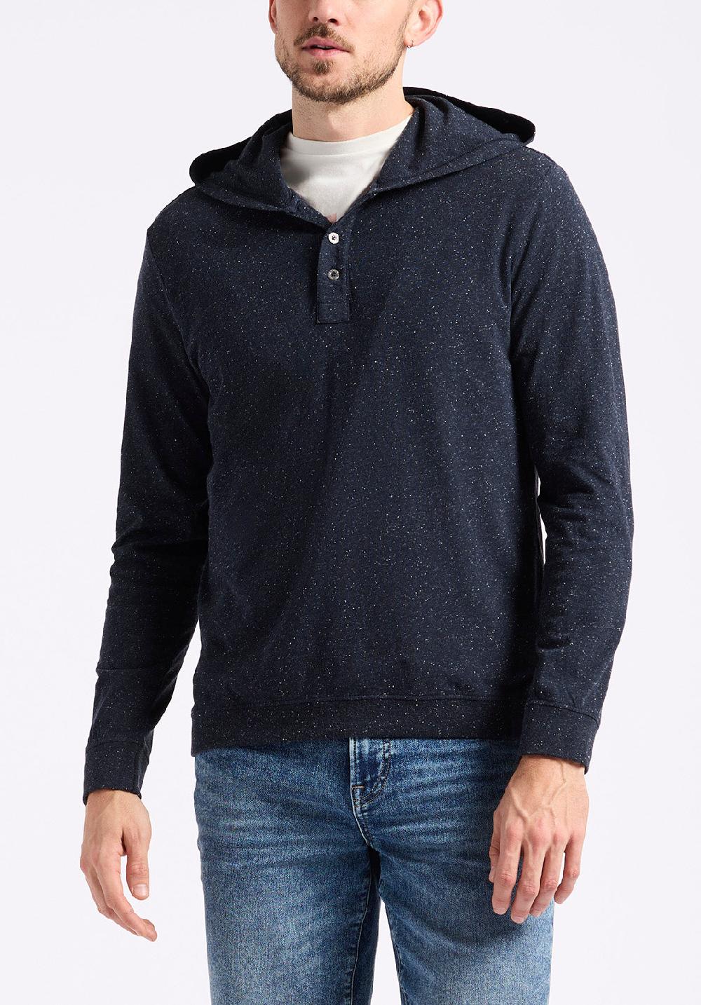 buffalo david bitton Haut à capuche style Henley coupe décontractée pour homme Kolder Baleine