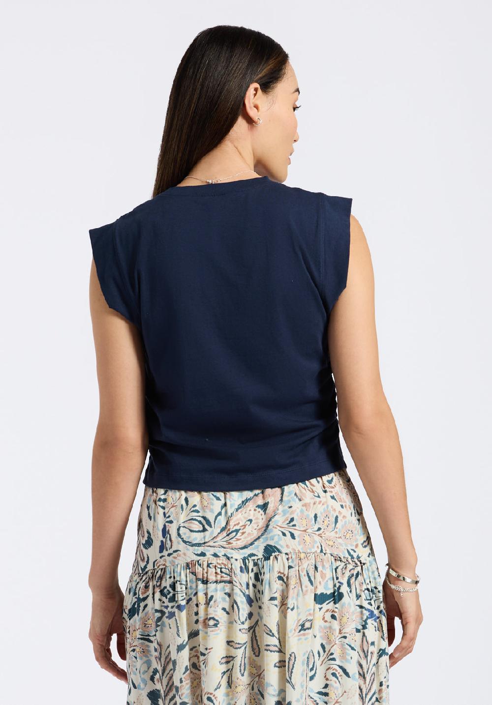 Buffalo David Bitton Haut Court Sans Manches Pour Femme Alanis Bleu Marine