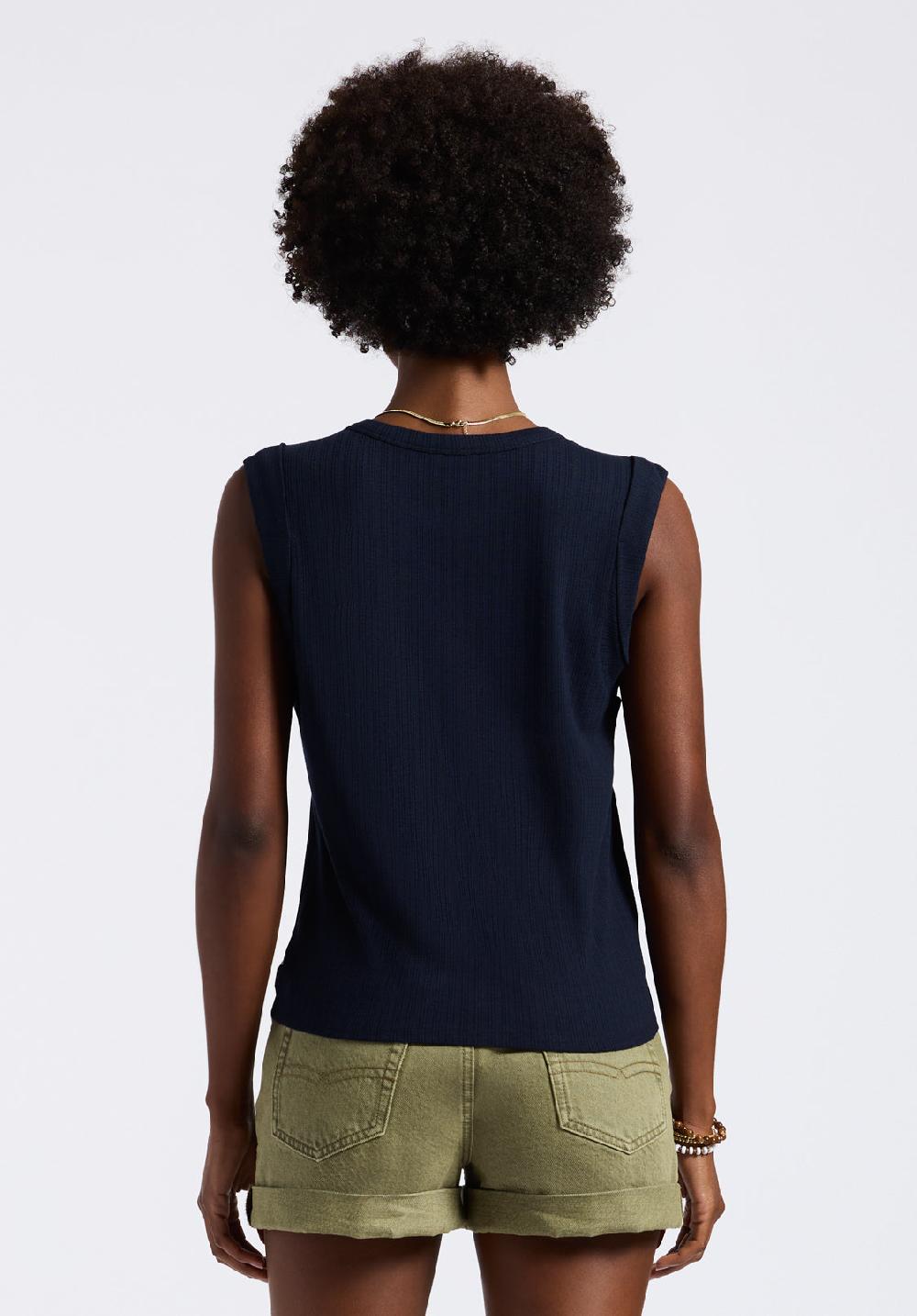 Buffalo David Bitton Haut Sans Manches Pour Femme Elayne Bleu Marine