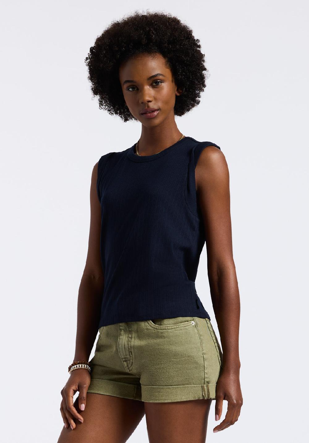 Buffalo David Bitton Haut Sans Manches Pour Femme Elayne Bleu Marine