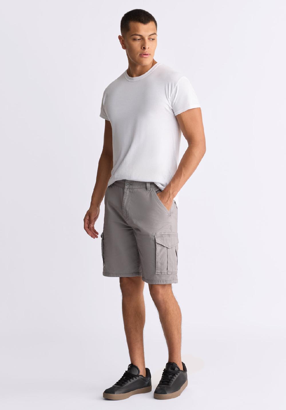 Buffalo David Bitton Hiero Men's Cargo Shorts Ardent Grey