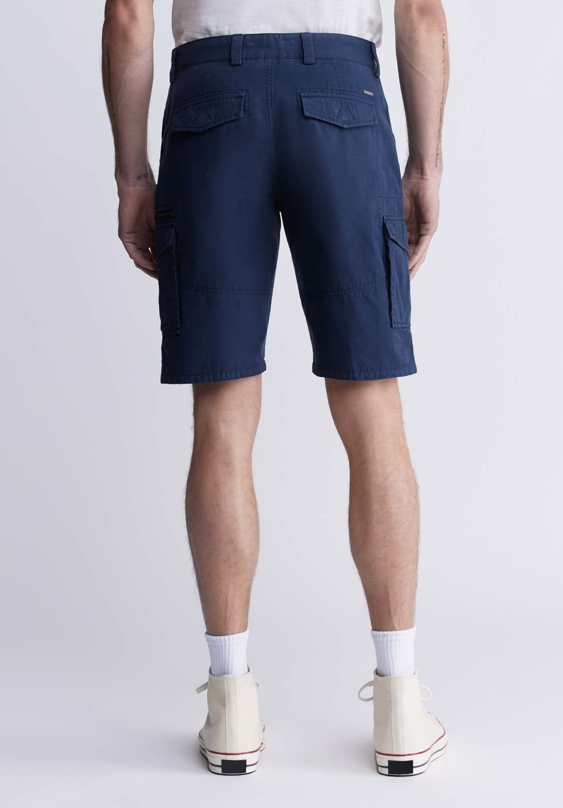 Buffalo David Bitton Hiero Men's Shorts With Cargo Pockets In Midnight Blue