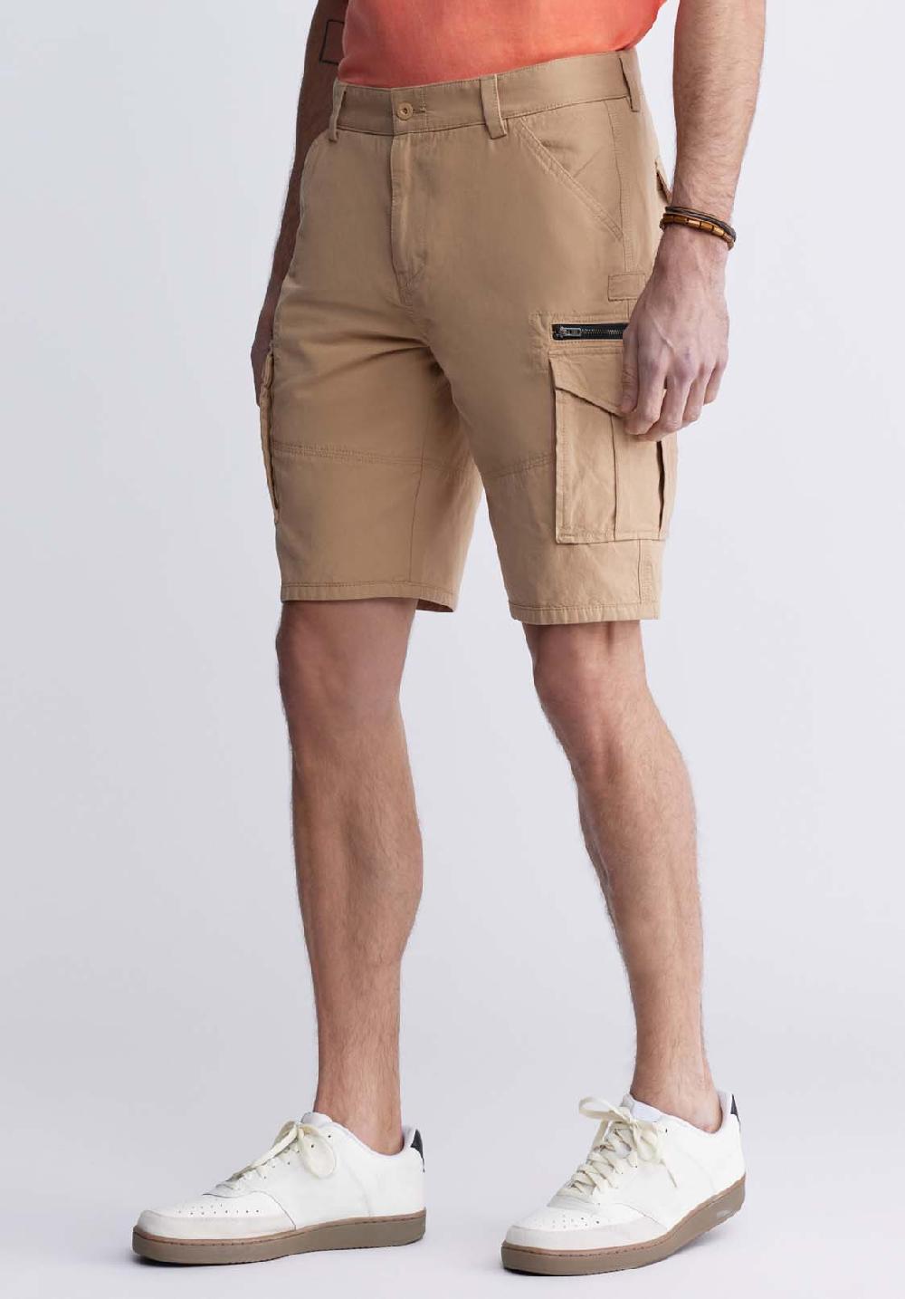 Buffalo David Bitton Hiero Men's Shorts With Cargo Pockets In Tan