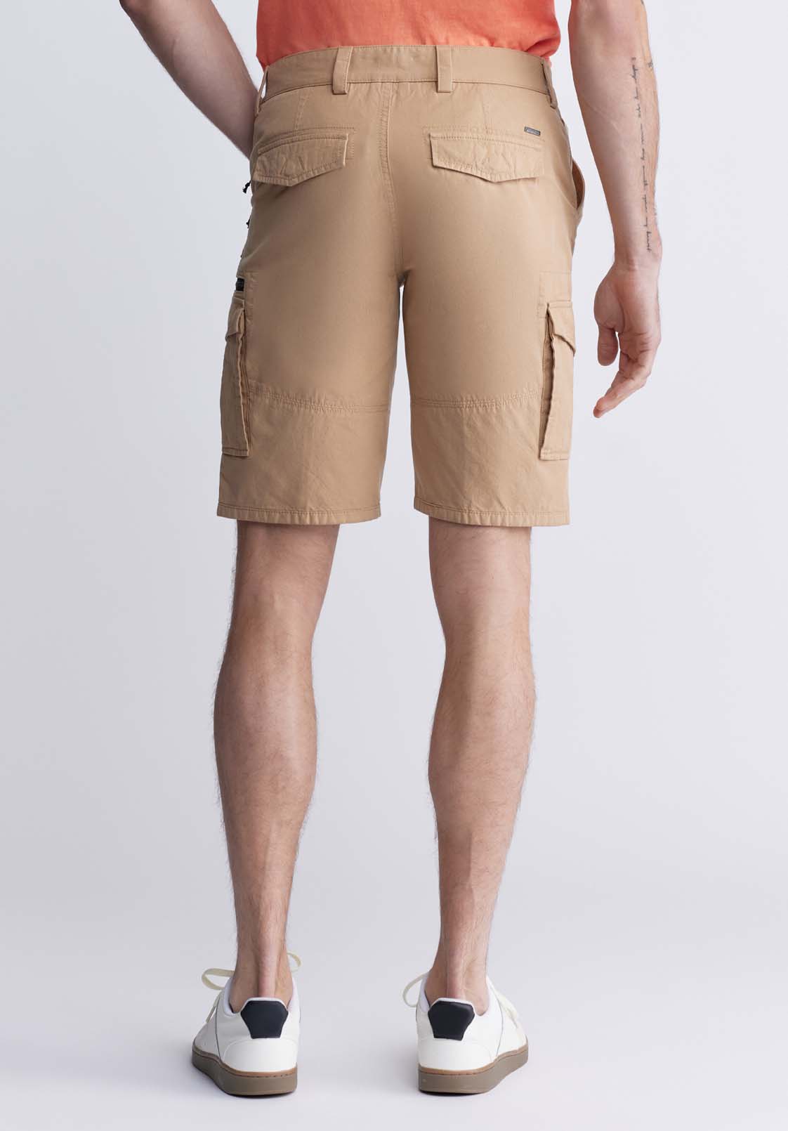 Buffalo David Bitton Hiero Men's Shorts With Cargo Pockets In Tan