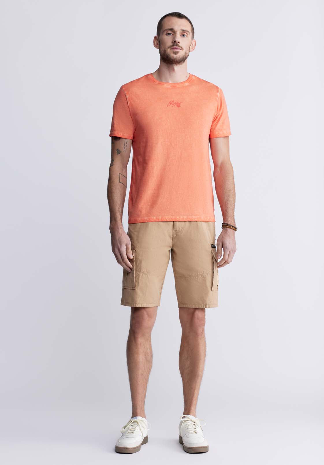 Buffalo David Bitton Hiero Men's Shorts With Cargo Pockets In Tan